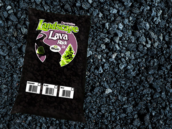 Bagged Black Lava Rock in High River